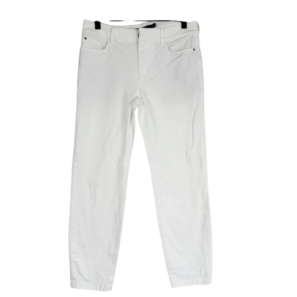 Polo Golf Ralph Lauren Low Rise Skinny Slim Leg Chino Pants White Ankle - 2